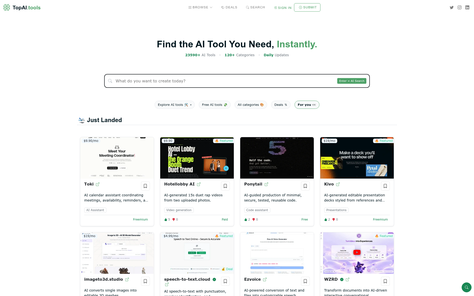 Screenshot of topai.tools