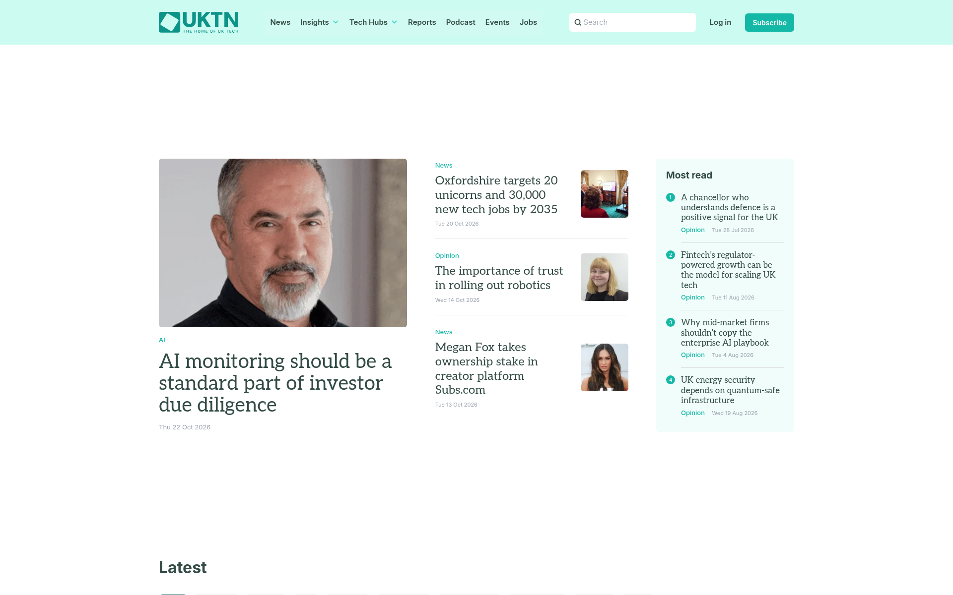 Screenshot of uktech.news