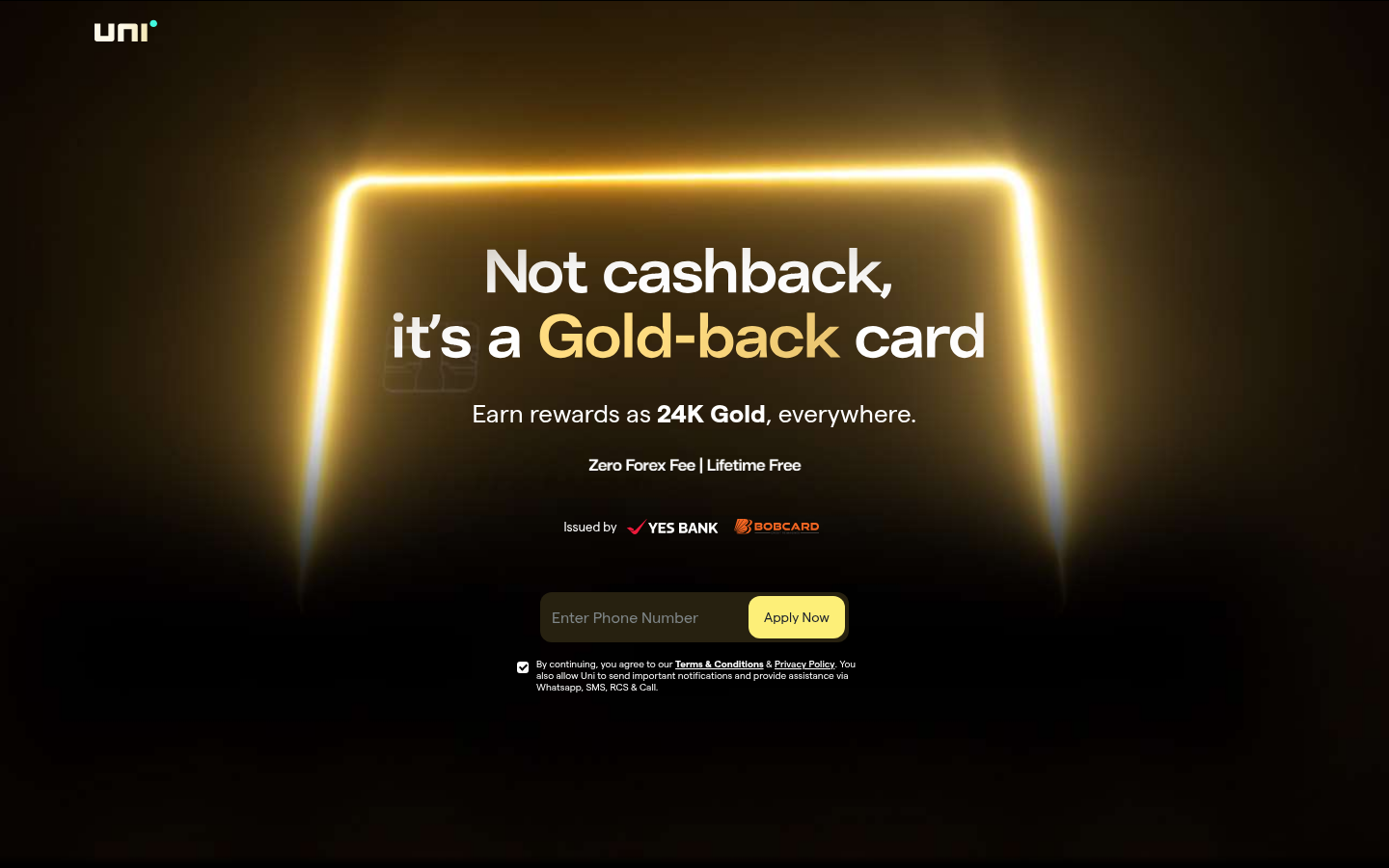 Screenshot of uni.cards
