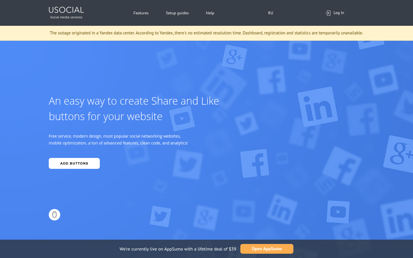Screenshot of usocial.pro