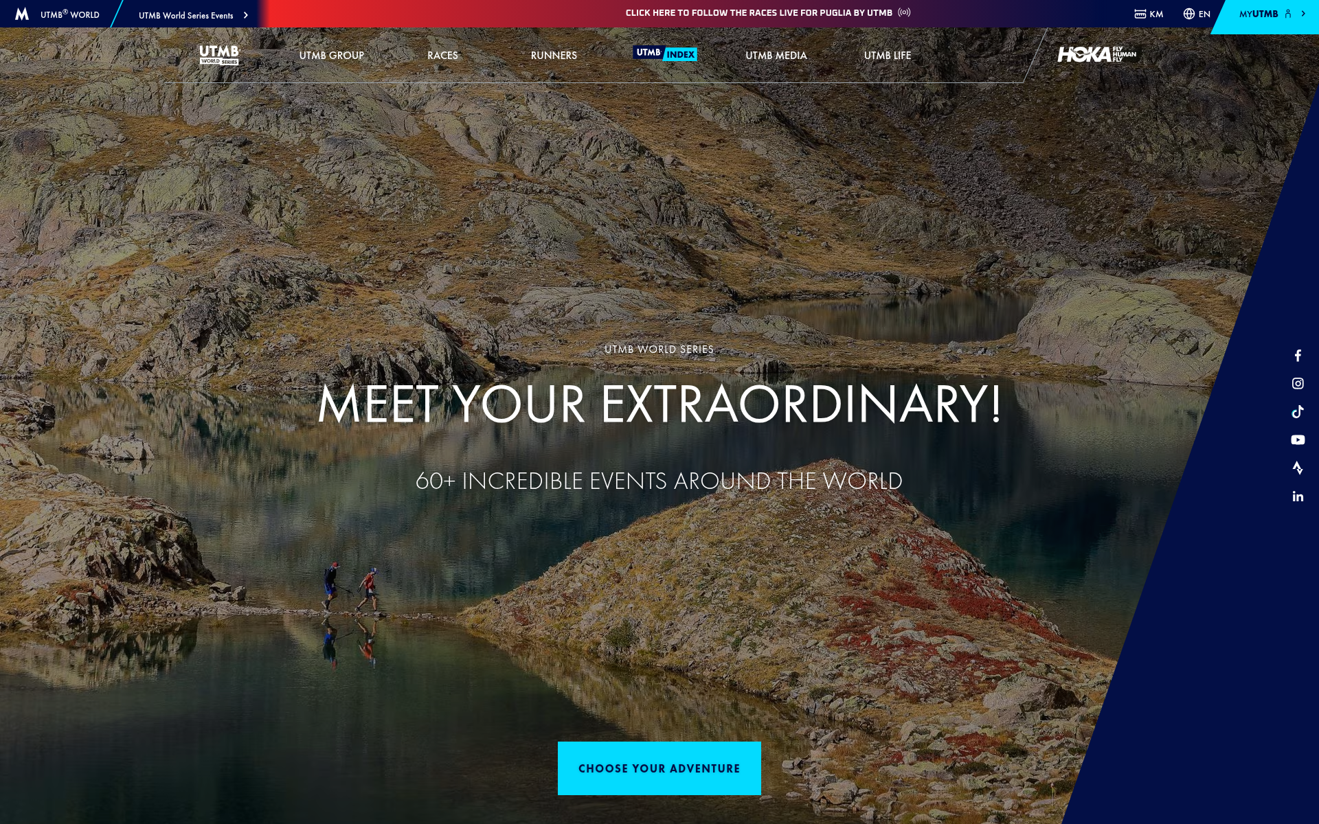 Screenshot of utmb.world