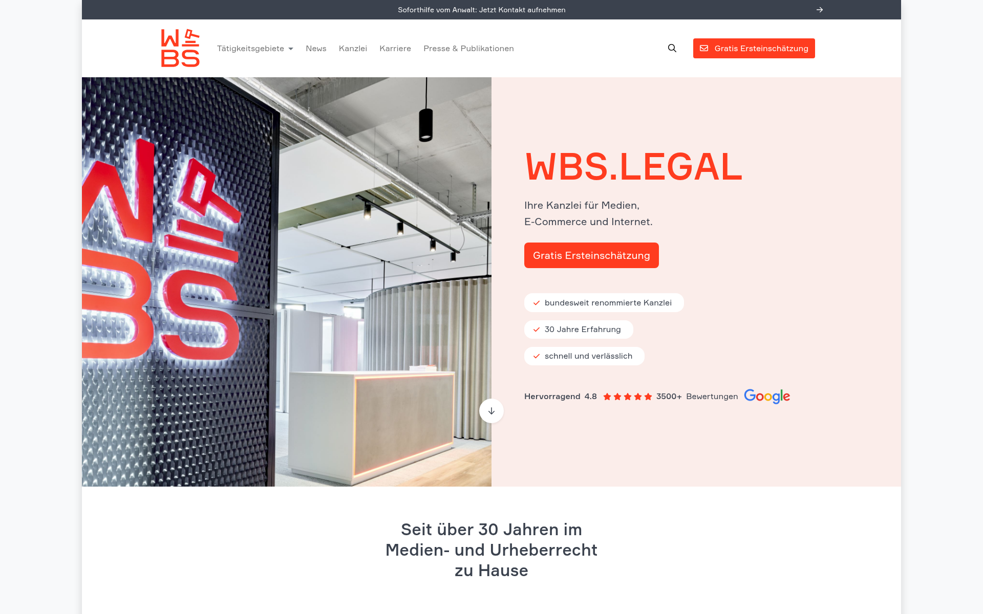 Screenshot of wbs.legal