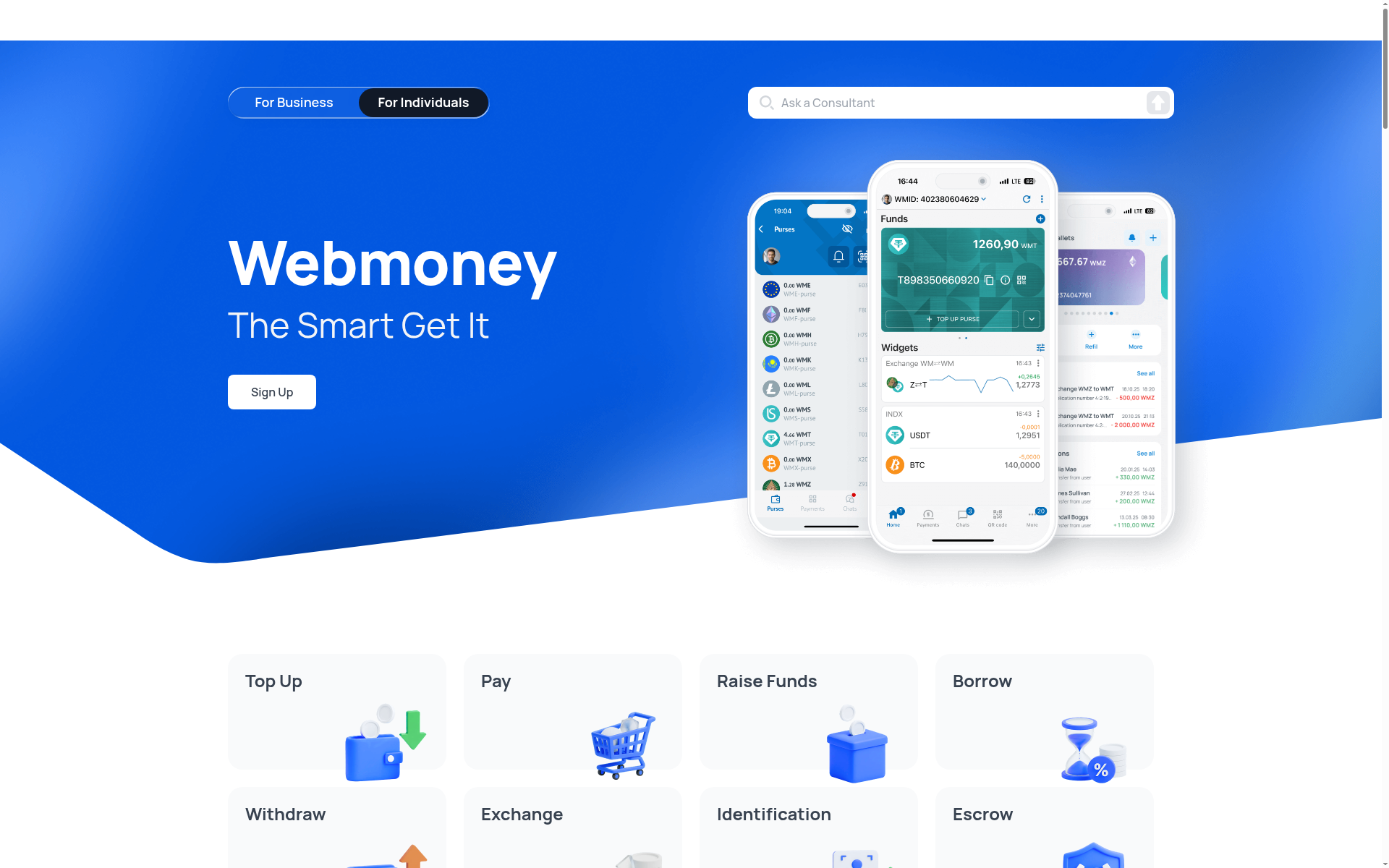 Screenshot of web.money