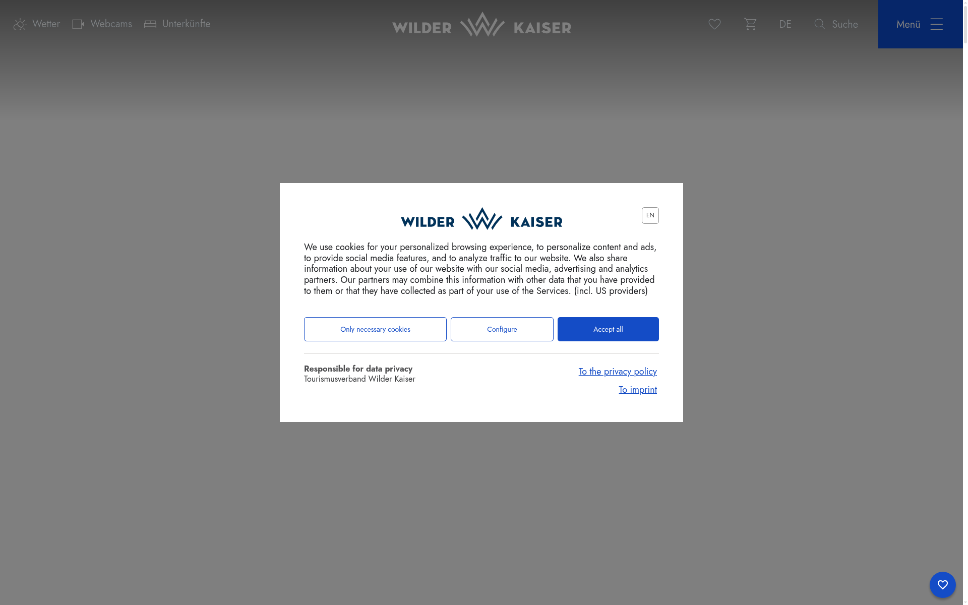 Screenshot of wilderkaiser.info